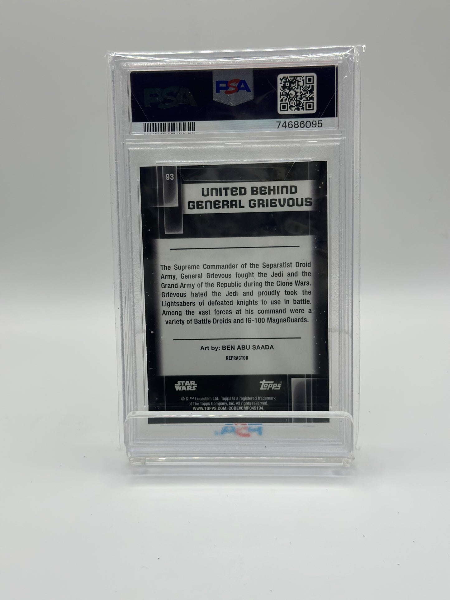 UNITED BEHIND GENERAL GRIEVOUS #93 REFRACTOR