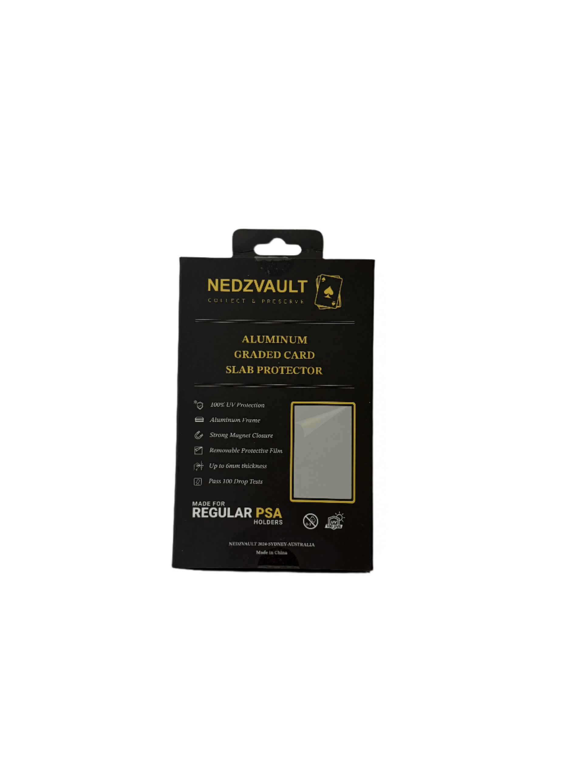 psa graded card protector Aluminium Graded Card Slab Protector (PSA) GOLD – Nedzvault