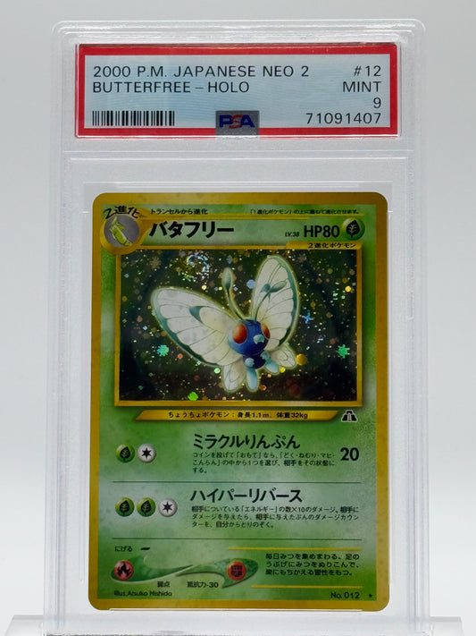 2000 P.M. JAPANESE NEO 2-PSA 9- BUTTERFREE-HOLO