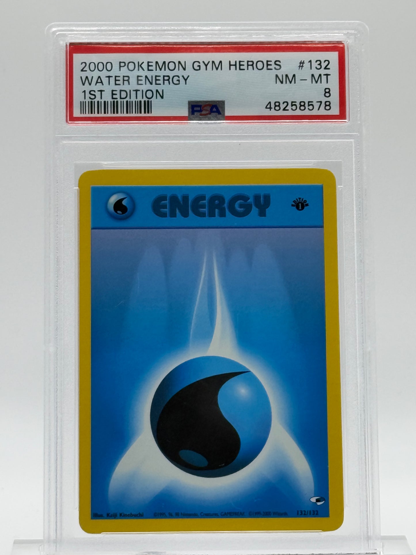 2000 POKEMON GYM HEROS-PSA 8- WATER ENERGY-1ST EDITION