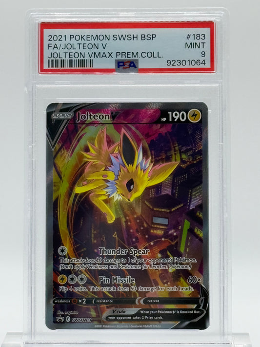 2021 POKEMON SWSH BSP-PSA 9-FA/JOLTEON V-JOLTEON VMAX PREM.COLL.