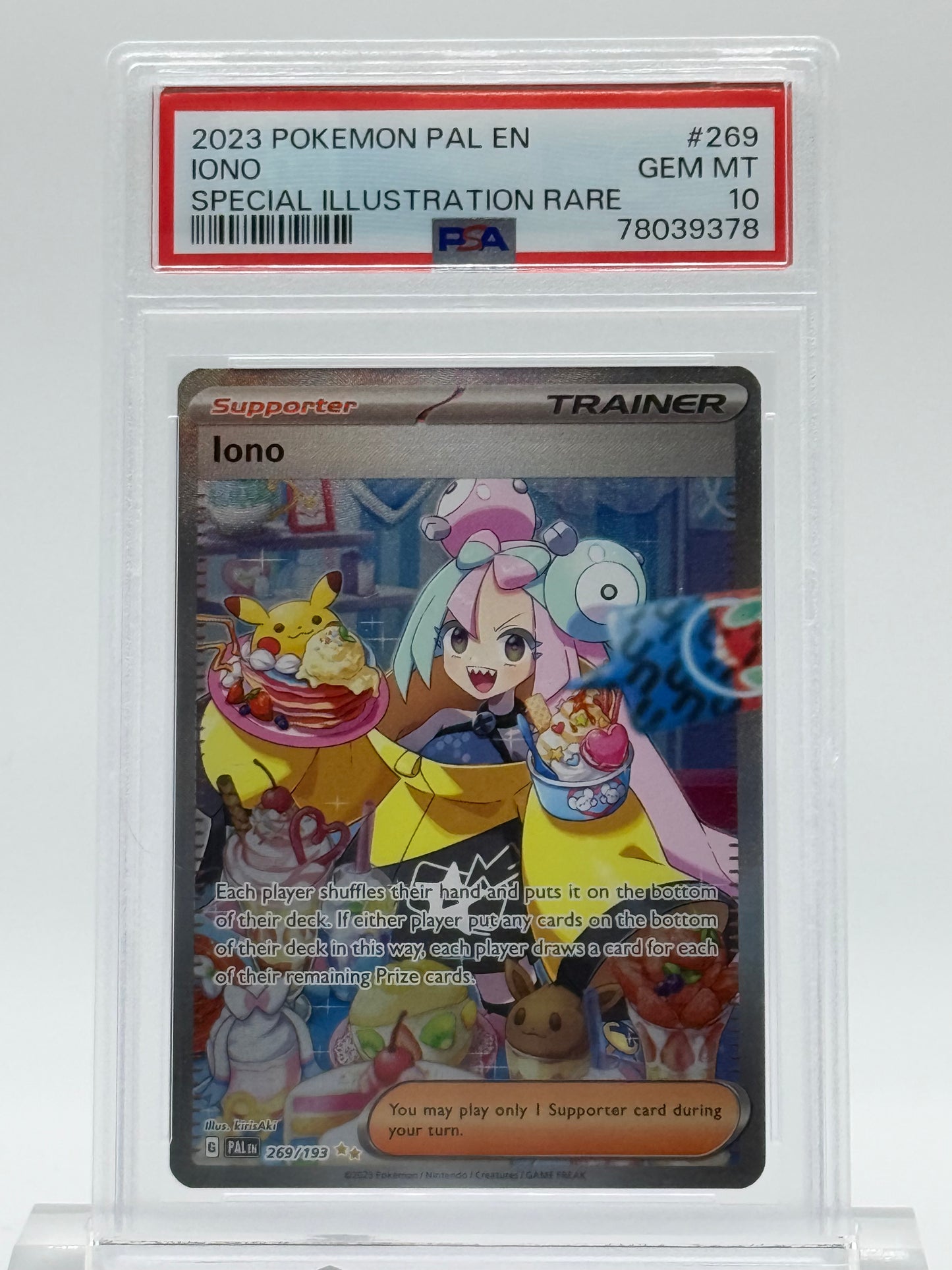 2023 POKEMON PAL EN-PSA 10-IONO-SPECIAL ILLUSTRATION RARE