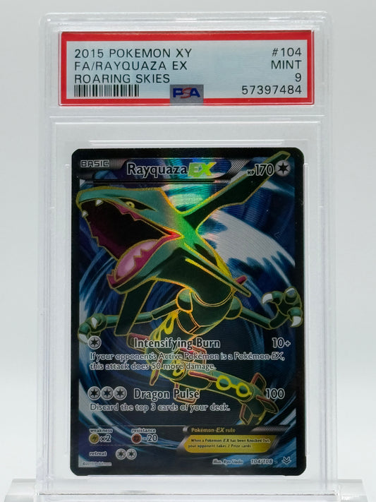 2015 POKEMON XY-PSA 9- FA/ RAYQUAZA EX-ROARING SKIES