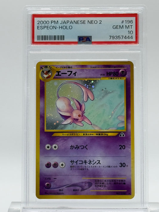 2000 P.M. JAPANESE NEO 2 -PSA 10-ESPEON-HOLO