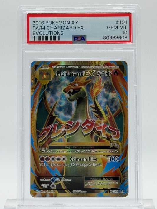 2016 POKEMON XY-PSA 10- FA/M CHARIZARD EX-EVOLUTIONS