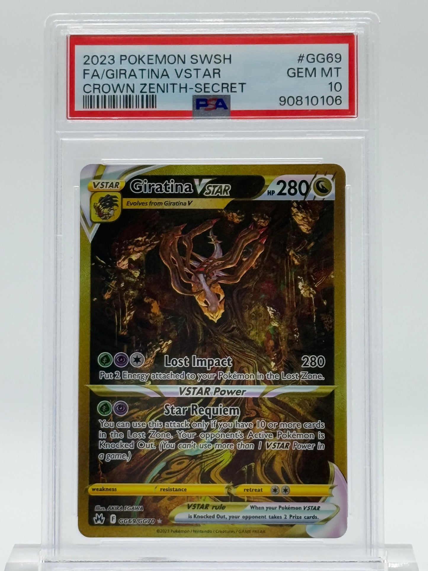 2023 POKEMON SWSH-PSA 10-FA/GIRATINA VSTAR-CROWN ZENITH-SECRET Nedzvault 2023 POKEMON SWSH-PSA 10-FA/GIRATINA VSTAR-CROWN ZENITH-SECRET Nedzvault