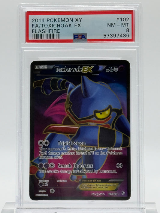 2014 POKEMON XY-PSA 8-FA/TOXICROAK EX-FLASHFIRE