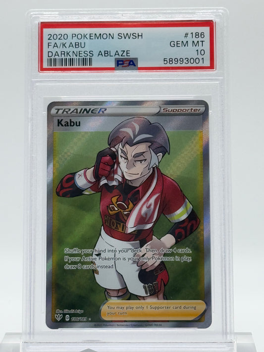 2020 POKEMON SWSH-PSA 10-FA/KABU-DARKNESS ABLAZE