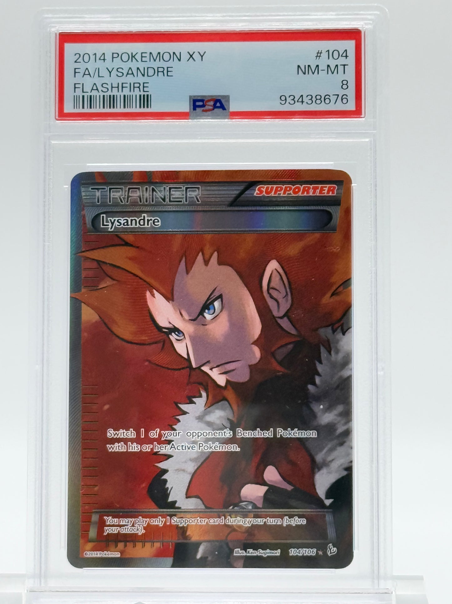 2014 POKEMON XY-PSA 8-FA/LYSANDRE-FLASHFIRE