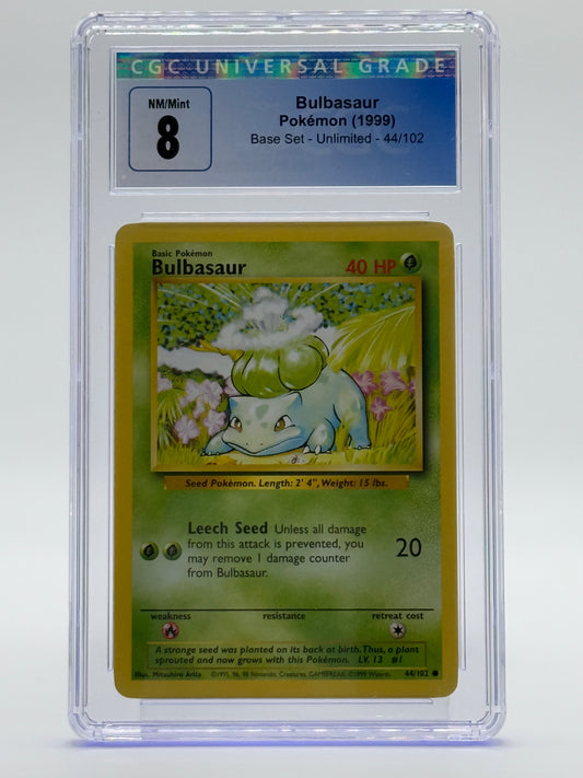 1999 POKEMON BASE SET-CGC 8-BULBASAUR-UNLIMITED