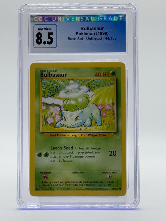 1999 POKEMON BASE SET-CGC 8.5-BULBASAUR-UNLIMITED