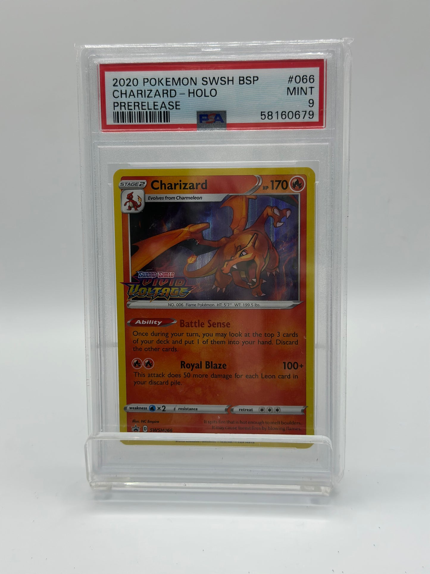charizard holo pre release swsh066