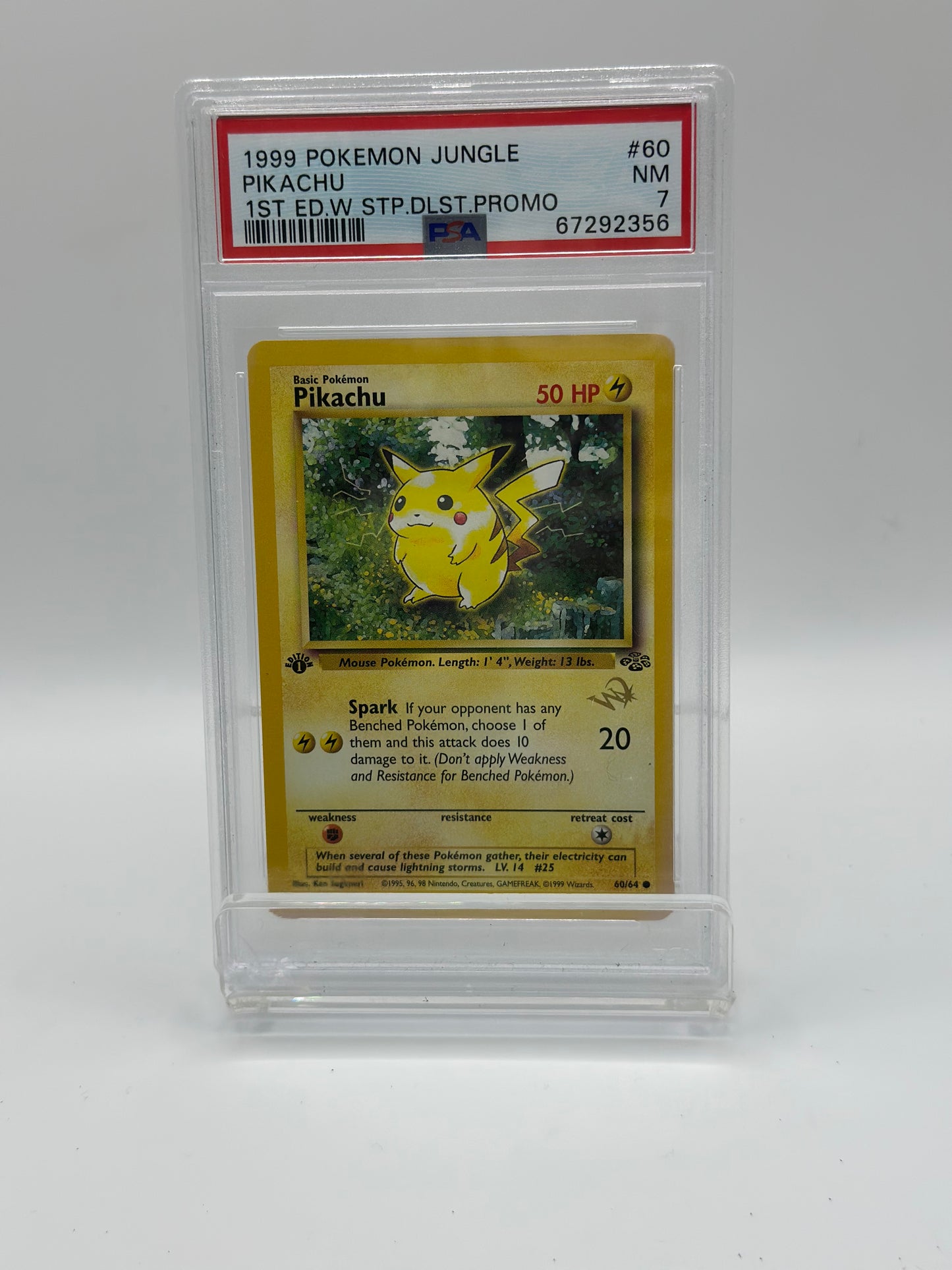 Pikachu 60/64 1st ed w promo